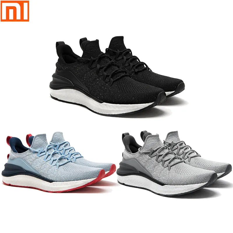 

Новая спортивная обувь Xiaomi Mijia 4, кроссовки, технология формования, текстильная эластичная вязаная амортизирующая подошва, удобная обувь дл...