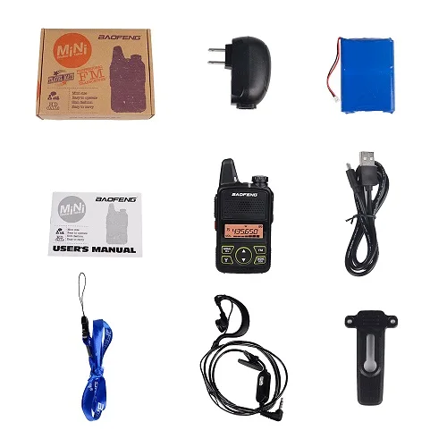 1PCS with Box 2 шт. Baofeng BF-T1 мини-рация UHF портативный CB Ham Радио BF T1 Ручной FM трансивер детский домофон 5 км bft1 Comunicador - Цвет: 1PCS with Box