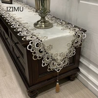 izimu europe embroidered coffee table flag table runner home fabric tv cabinet tablecloth dust cover lace table cloth bed runner