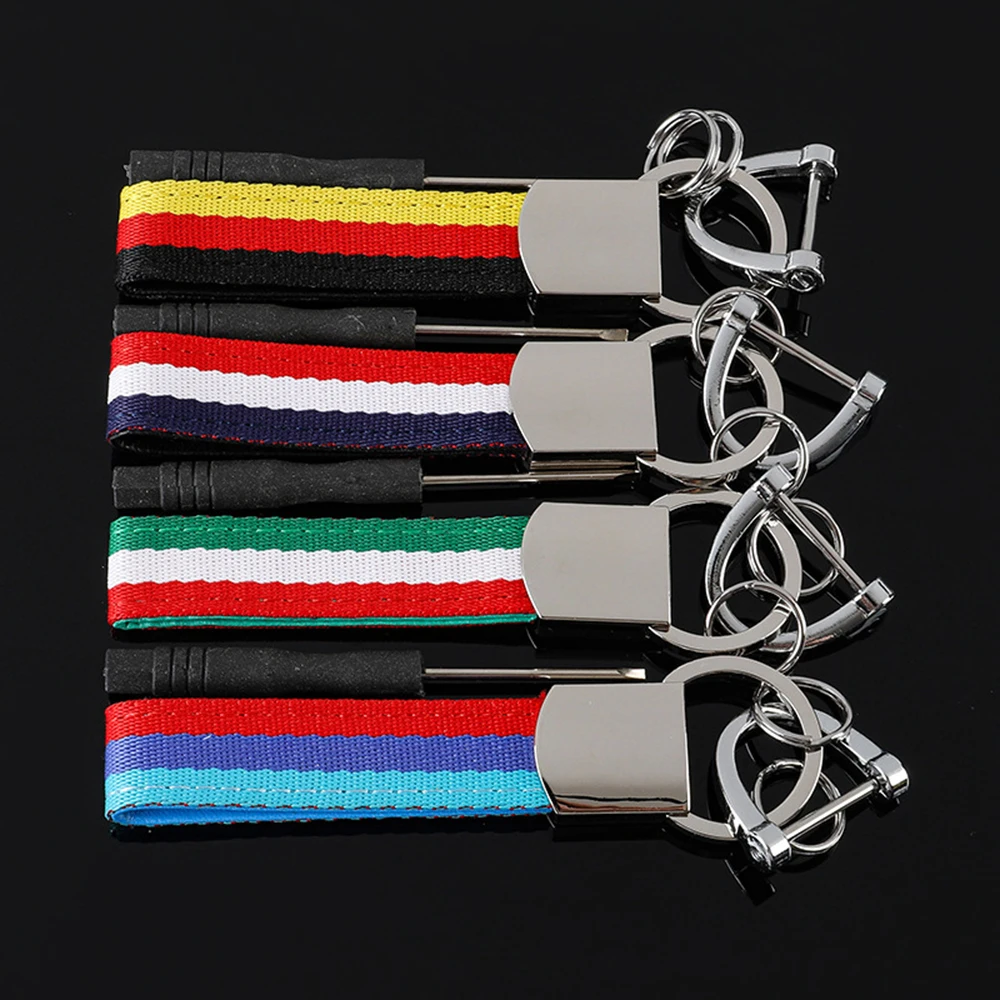 New Fashion Design Creative Car Accessory 3D Metal Zinc Alloy Webbing Key Chain Ring For M France Germany Italy | Автомобили и