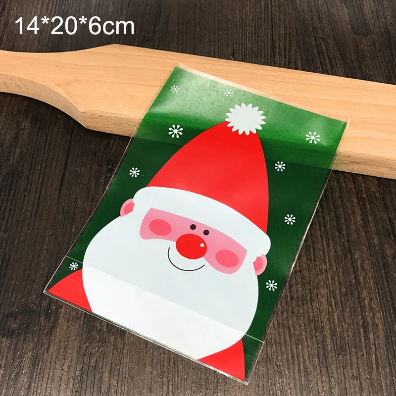 Red Santa Claus 2 20 шт./лот, рождественские подарочные пакеты для конфет Санта Клауса, новогодние украшения для рождественской вечеринки, детские подарочные пакеты для печенья, конфет - Цвет: Red Santa Claus 2
