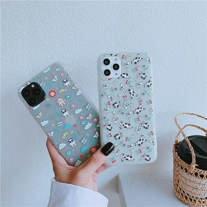 Светящийся милый картонный дизайнерский чехол для телефона iphone 11 Pro XS Max XR X 8 7 6 6S