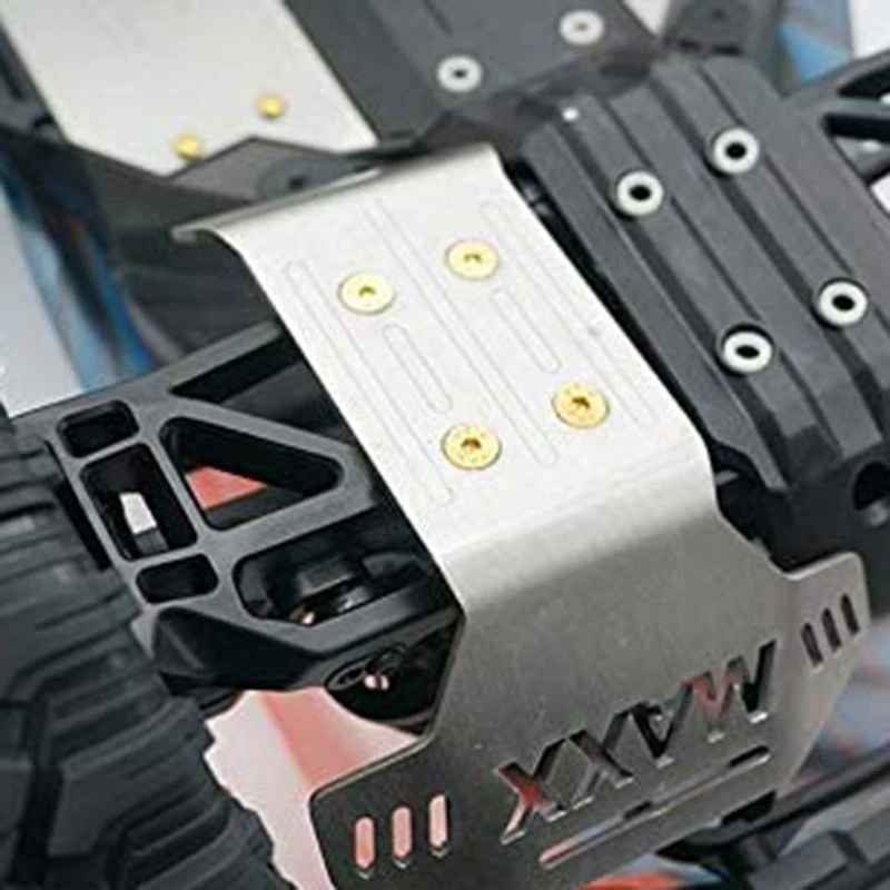 

for TRAXXAS 1/10 MAXX Stainless Steel Chassis Protection Armor Front Bumper Armor Protection Plate A Style
