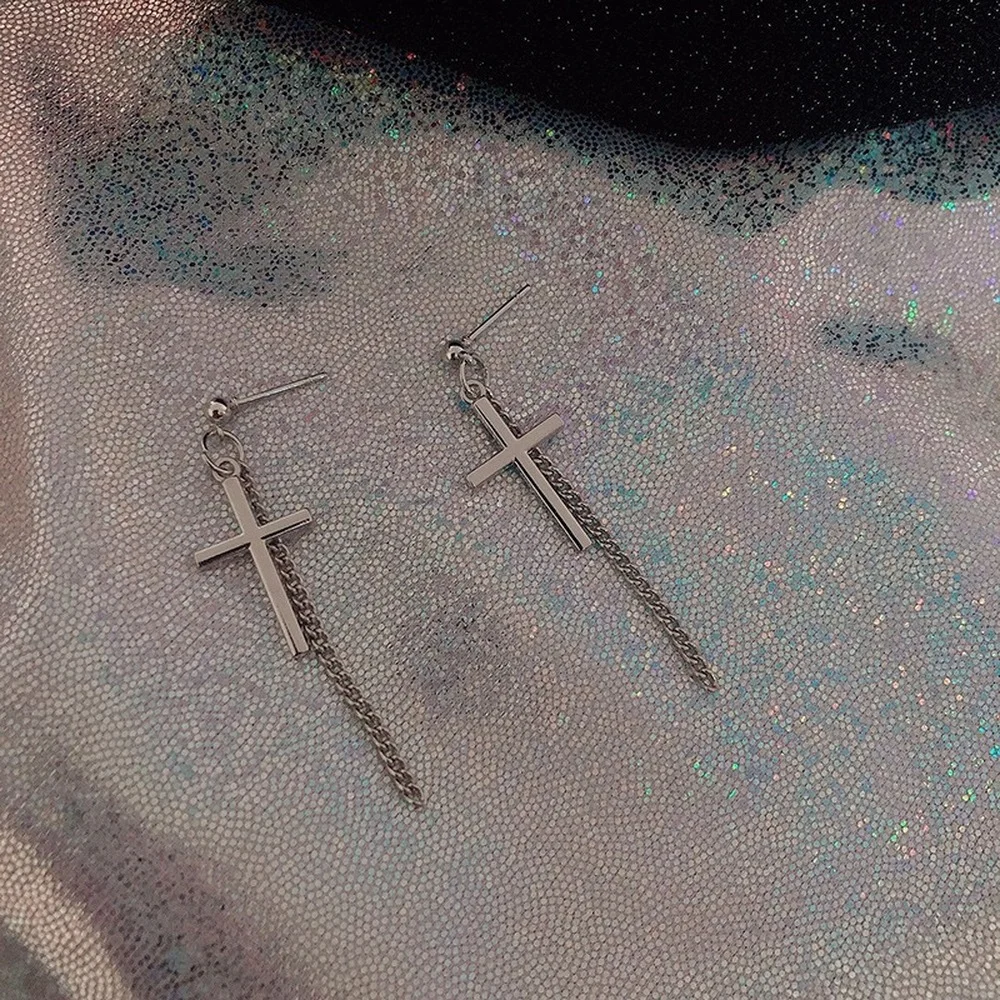 

Personality Cross Earrings For Women Jewelry Moda 2021 New Earrings Trendy 2021 Hiphop Rock Earring Korean Fashion Wholesale