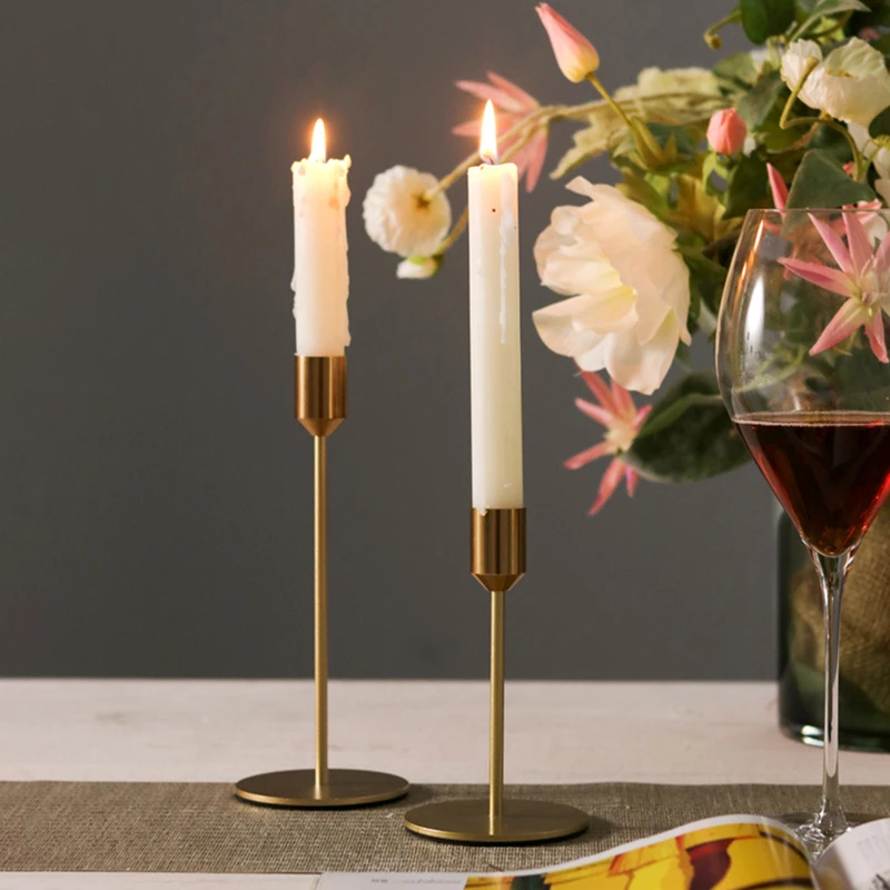 

Modern Minimalist Candlestick Model Room Restaurant Decoration Iron Candle Holde