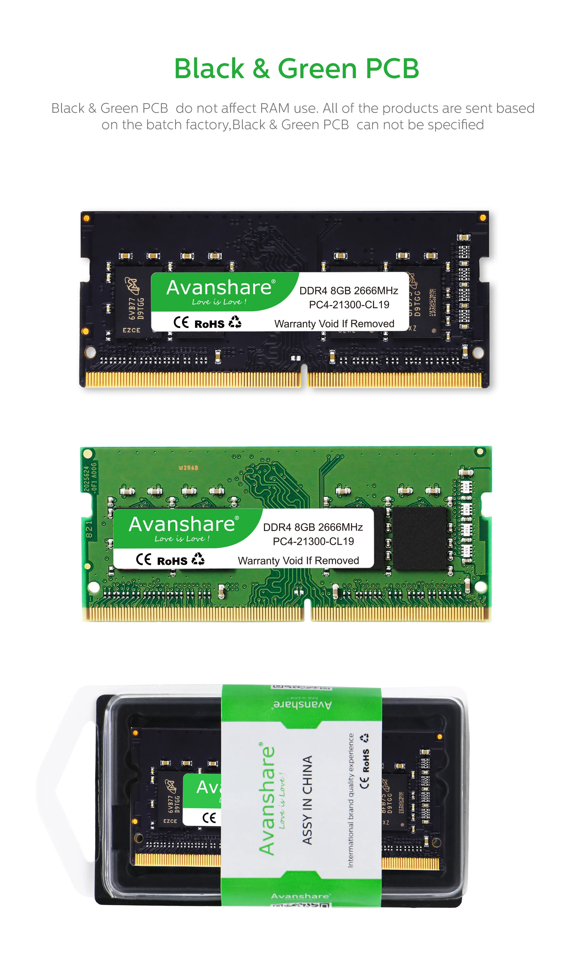 Оперативная память Avanshare memoria ddr4, 4 ГБ, 8 ГБ, 16 ГБ, 2666 МГц, 2400 МГц, оперативная память для ноутбука, оперативная Память DDR4, от Ali express
