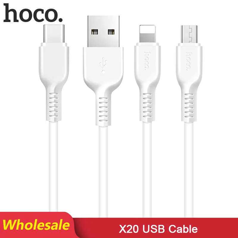 Кабель Micro USB HOCO X20 20 шт./лот для iPhone 11 Xs Max кабель Type C Samsung Huawei Xiaomi шнур зарядки