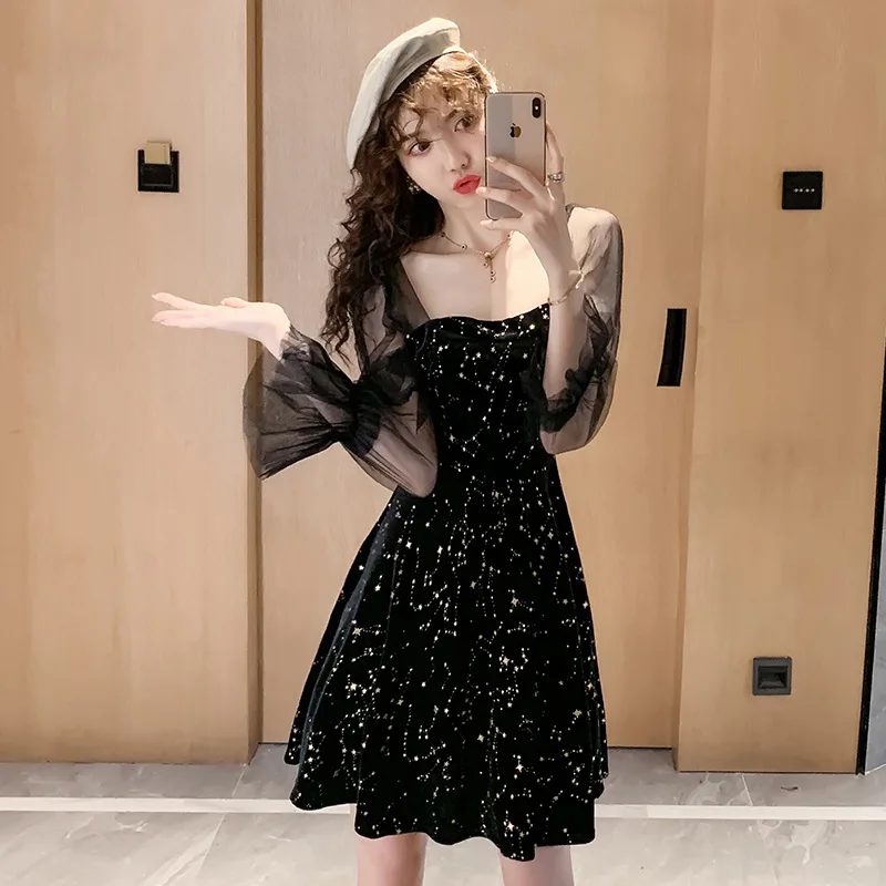 Женский корсет с длинным рукавом ТРАПЕЦИЕВИДНОЕ повседневное платье женское