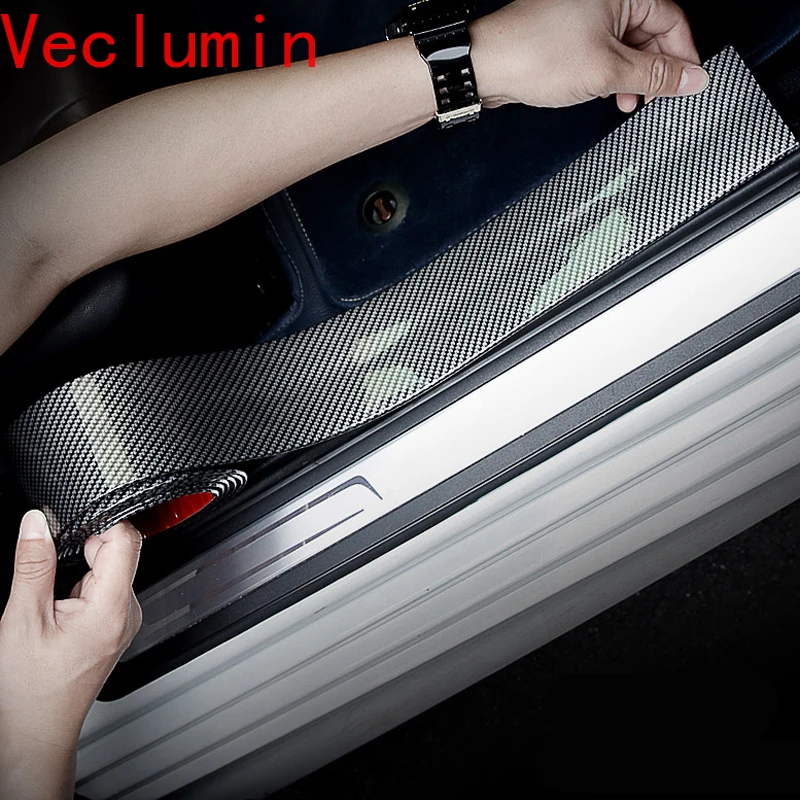 Защитная Наклейка на задний бампер из углеродного волокна для Kia Rio K2 K3 Ceed Sportage 3