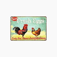 beware of the chicken shit retro metal sign fresh egg tin poster kitchen gardens farm decor iron vintage wall stickers mn129
