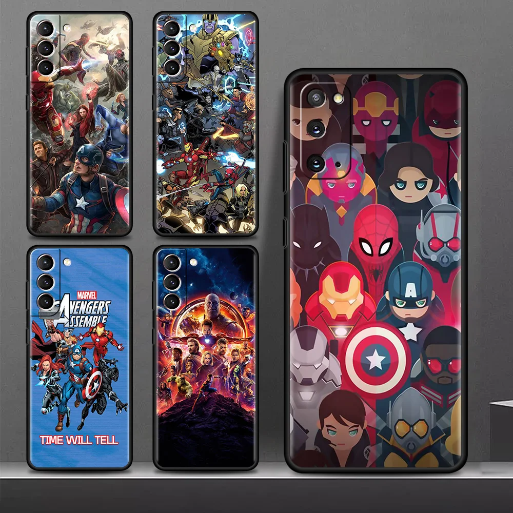 

TPU Cover For Samsung Galaxy S21 Ultra S20 FE S10 Lite S9 Plus A12 A51 S8 S10e S7 Edge Silicone Phone Case Marvel Avengers Sac