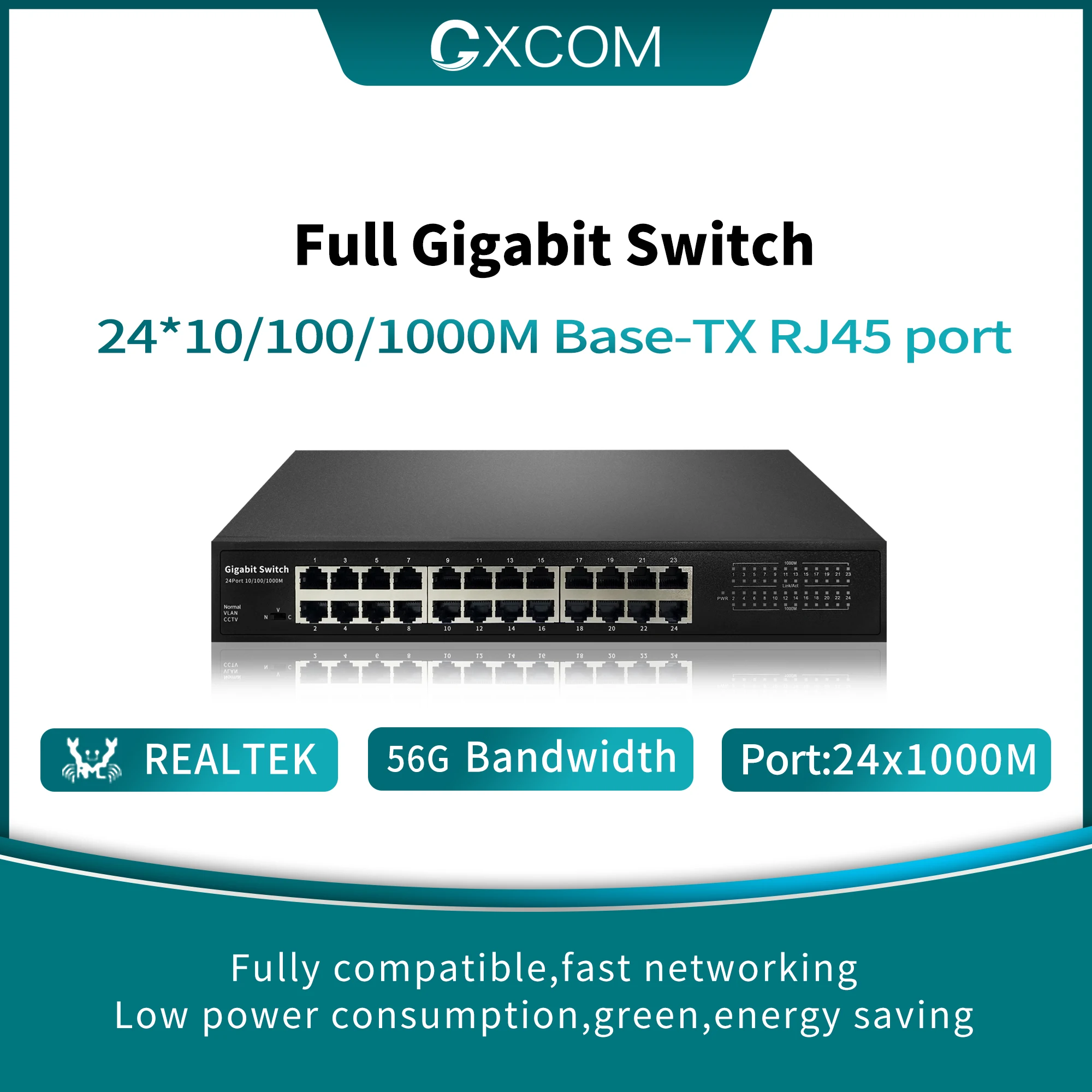 24 Порты и разъёмы 10/100/1000 Мбит сетевой коммутатор настольный Fast Ethernet Gigabit LAN