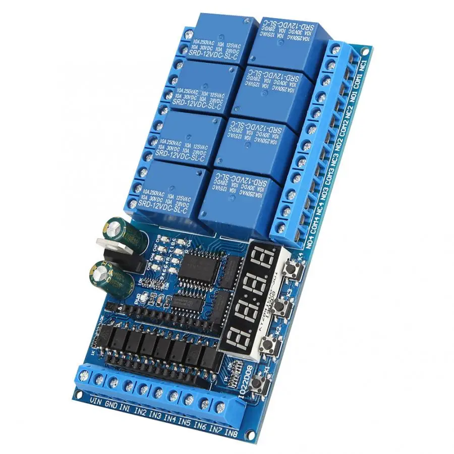 Модуль реле 8-канальный модуль ПЛК защитный плата переключателя с таймером
