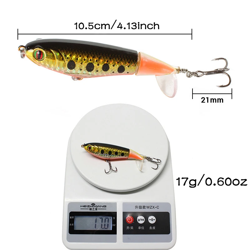

8pcs Propeller Fishing Lures 10.5cm 17g Topwater Isca Crankbait Hard Bait Pesca Wobblers Carp Artificial Tackle