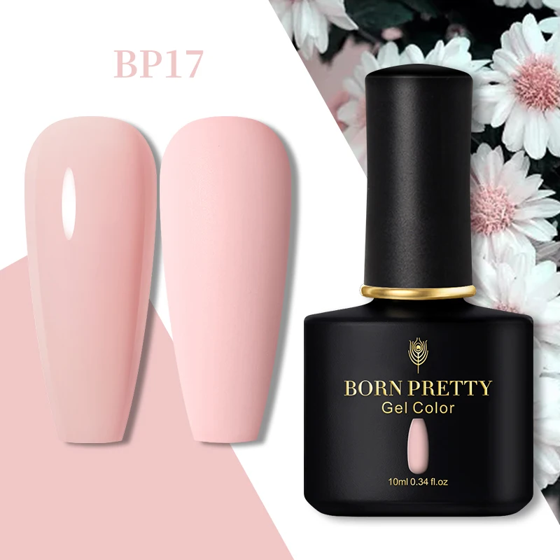 Гель для ногтей BORN PRETTY 10 мл 60 цветов телесный розовый с блестками УФ-гель
