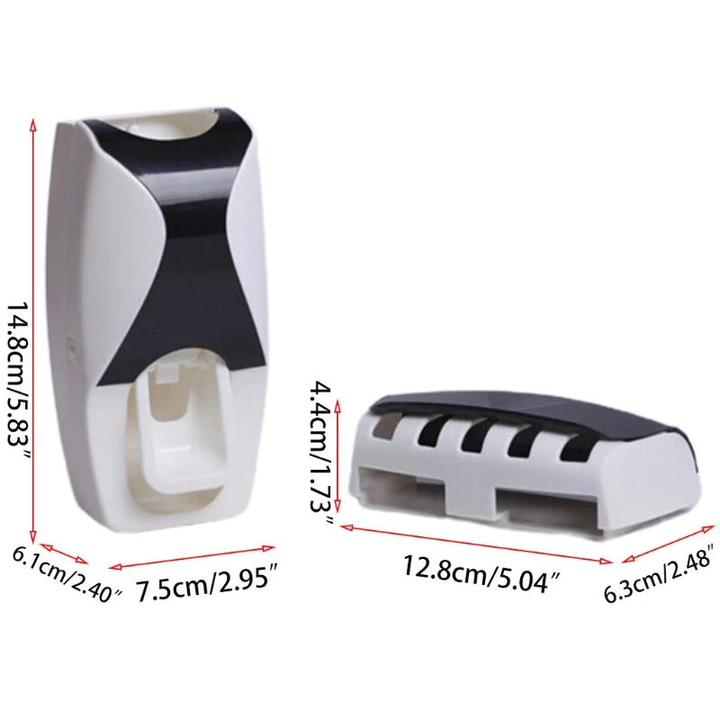 

Perforation-Free Creative Bathroom Toilet Automatic Toothpaste Squeezing Device Set Toothbrush Storage Holder Wall