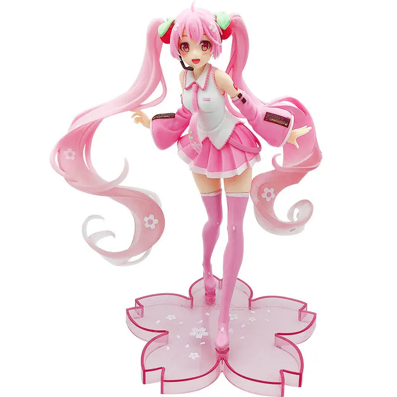 15 Cm New Anime Pink Hatsune Miku Cherry Blossom Movable Doll Toy Girl PVC Doll Model Toy Jewelry Props Collection Gift