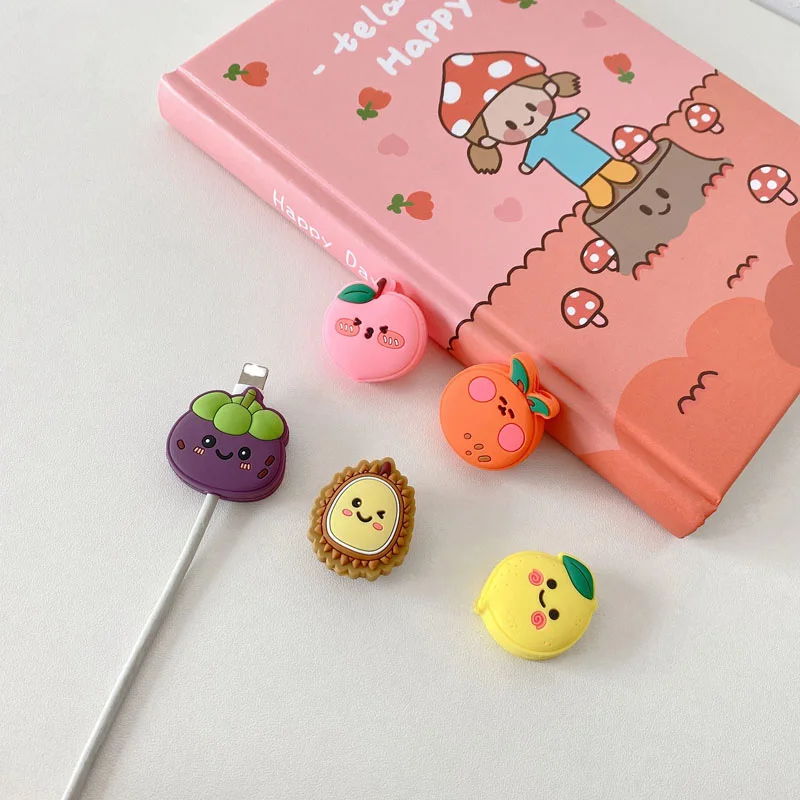 Милый мультяшный протектор кабеля защитный чехол для передачи данных iPhone Xiaomi