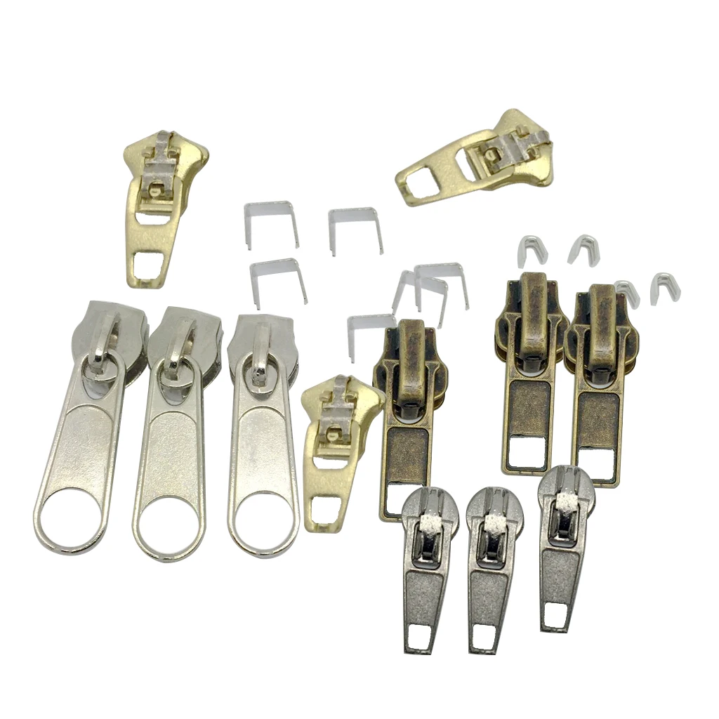 

22pcs Assorted Fix Zipper Repair Kit Zip Sliders Stops Replacements