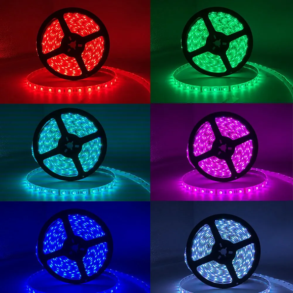 USB RGB 5050 светодиодные ленты 12V Водонепроницаемый светильник гибкий светодиодный светильник с 44Key RGB светодиодный контроллер Гостиная украшения