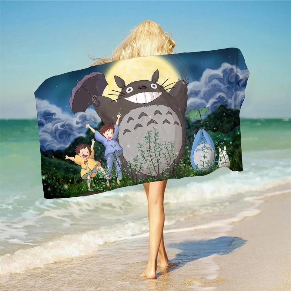 Японское аниме мультфильм тонари No Totoro бытовое банное полотенце цифровая печать