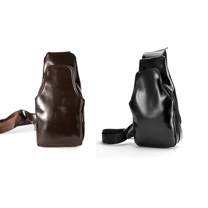 

Большой-Ёмкость кожаные нагрудные сумки Для мужчин сумка-мессенджер через плечо Спорт на открытом воздухе Мобильный телефон сумка