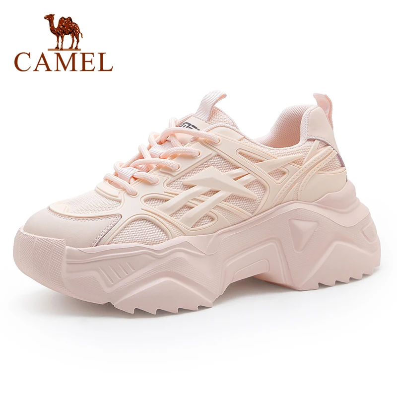 

CAMEL Women's Sneakers New Fashion Female Outdoor Shoes Thick Soled Chunky Sneaker Breathable Increased Sports Casual Shoes Lady