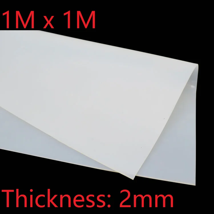 Толщина 2 мм лист силиконовой резины стойкой к 1х1 м Ширина квадратная плоская