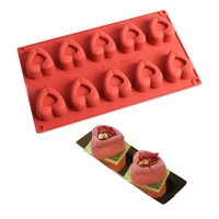 10 even love mousse cake silicone mold baking diy french dessert mold heart shaped ice cream chocolate mold for wholesale