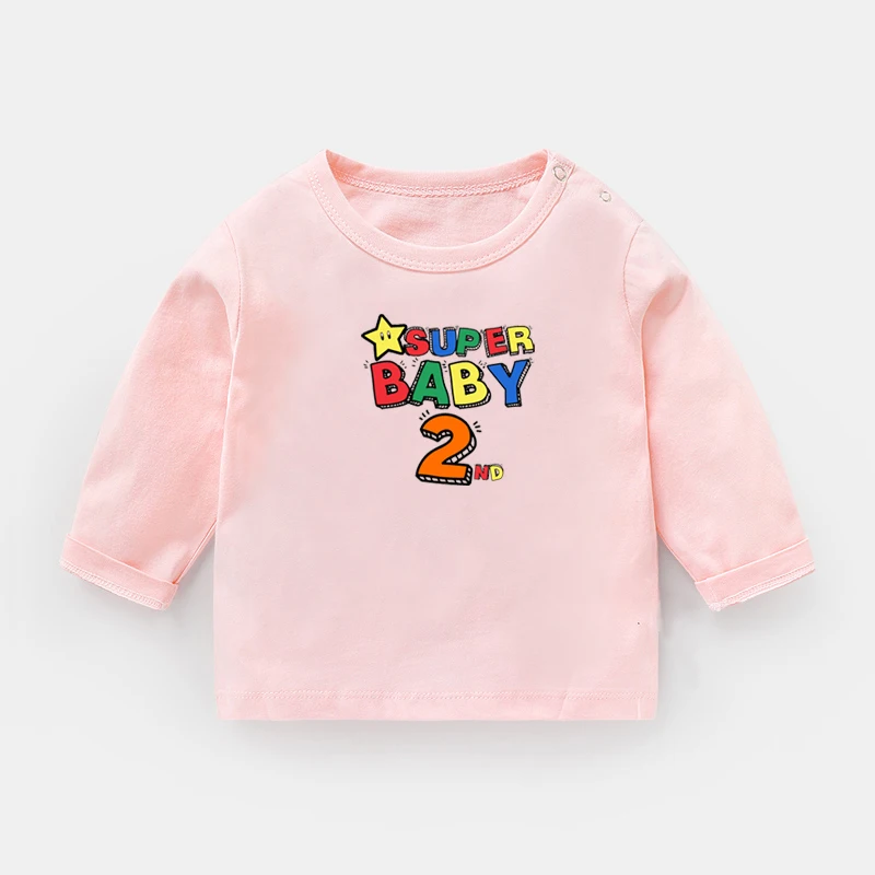 Супер ребенок 1-2 подарок на день рождения мальчики девочки мультфильм печати