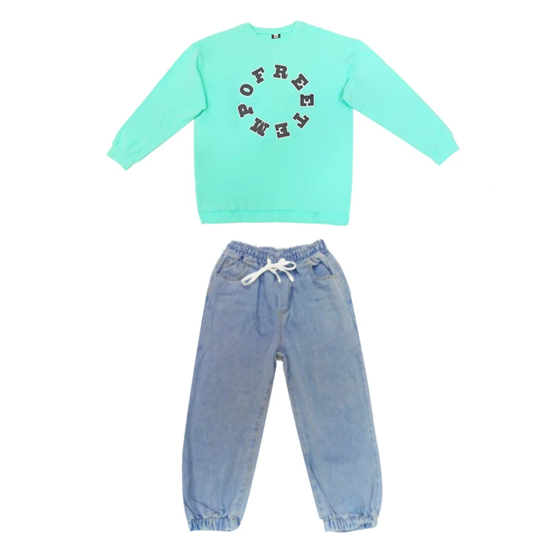 

2020 Children Ballroom Hip Hop Dance Clothes For Boys Green Tops Hiphop Pants Street Dance Wear Performance Stage Outfits DN6610