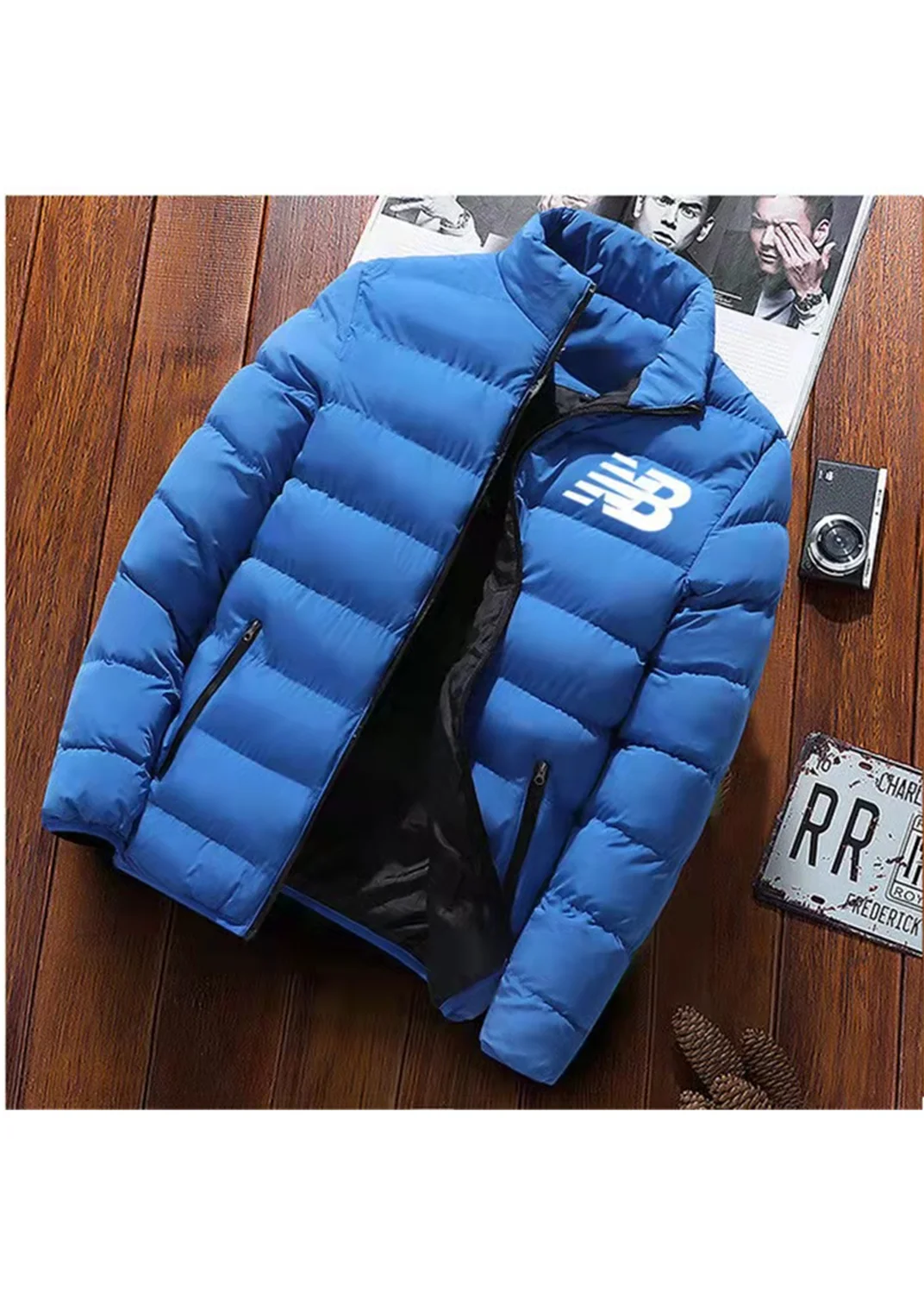 

Новинка 2021, Мужская стеганая куртка с воротником-стойкой, Мужская зимняя Утепленная стеганая куртка для отдыха, теплая Холодная куртка