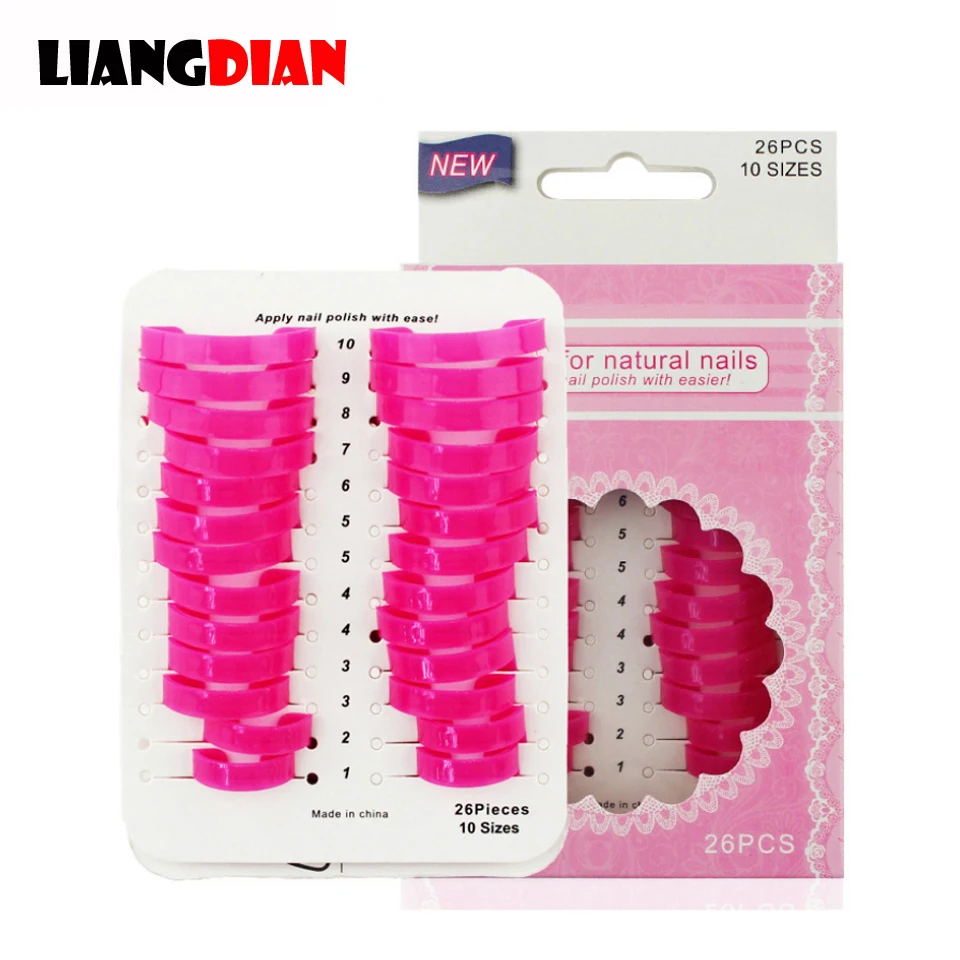 

26pcs/set Creative Nail Polish Spill-Resistant Anti Leak Shield Molds Tips Finger Cover Clip Nail Art Gel Polish Protector