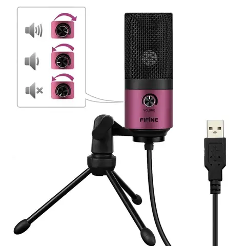 Fifine Metal USB Конденсаторный Микрофон Video-K669