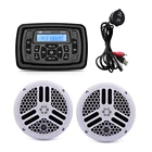 Водонепроницаемый морской телефон, радиоприемник FM AM MP3, Автомобильный плеер + 6,5 дюймовый морской динамик + USB-аудиокабель для RV-яхты