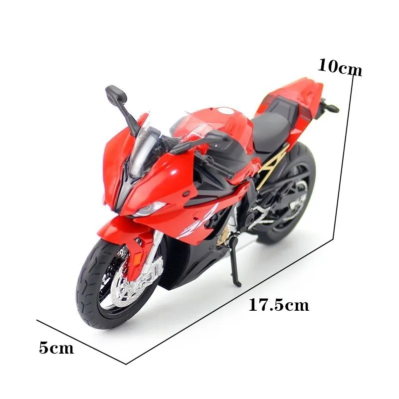 

1:12 BMW S1000RR Huayi Simulation Alloy Model Children's Toy Motorcycle Models Tomahawk Locomotive Sound and Light Boxed