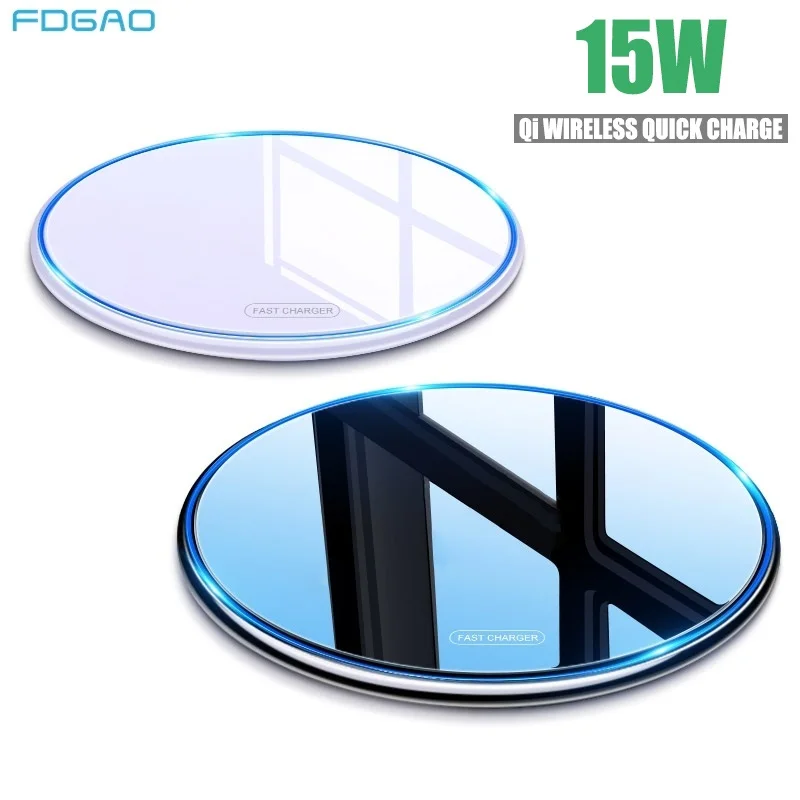 15w qi quick charge wireless charger type c qc 3 0 mobile phone charging station for iphone 11 pro xs xr x 8 samsung s9 s10 s20 free global shipping