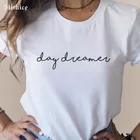 Slithice DayDreamer, уличная одежда, забавная футболка для девушек, женская летняя футболка с коротким рукавом, топ, повседневная женская футболка в стиле Харадзюку