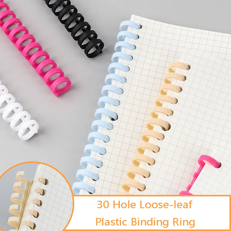 

Loose-leaf Plastic Binding Ring Spring Spiral Rings For 30 Holes A4 A5 A6 Paper Notebook Office Supplies Stationery