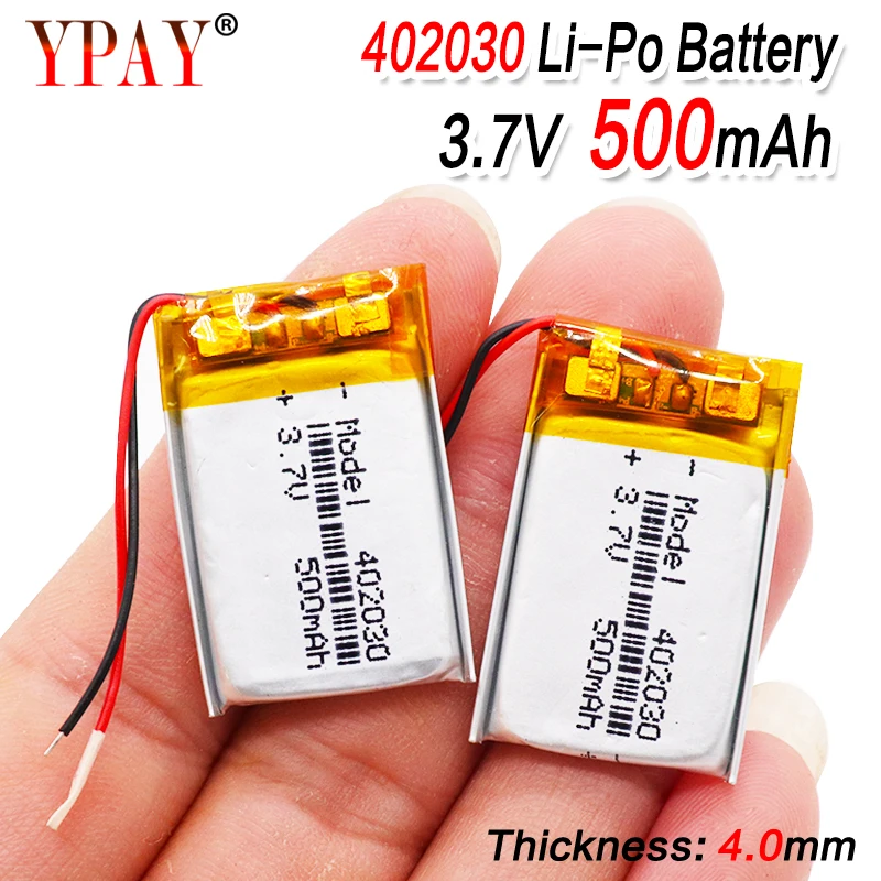 Литий ионные литий полимерные аккумуляторы высокой емкости 402030 3 7 В 500 мАч для