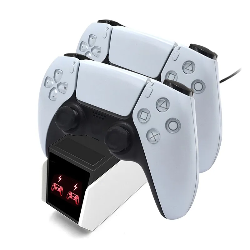 

Двойное быстрое зарядное устройство для геймпада для PS5, игровой контроллер USB Type-C, зарядная док-станция для Sony PlayStation 5, джойстик