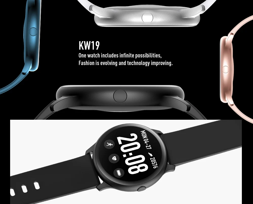 KW19 спортивные часы для apple watch, для женщин, смарт-браслет, для мужчин, фитнес-браслет, mp3 камера, часы, умные часы