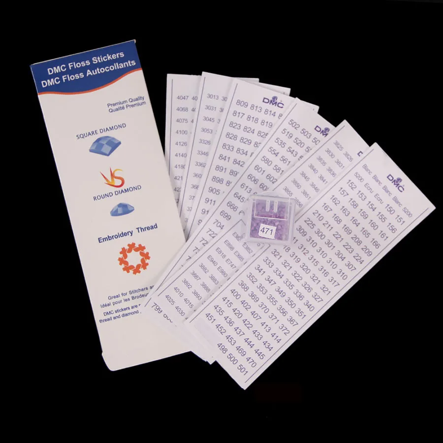 NEW Diamond Storage Label Stickers Painting Accessory Embroidery Tools Box /Bottle 447 DMC Number Sticker | Дом и сад