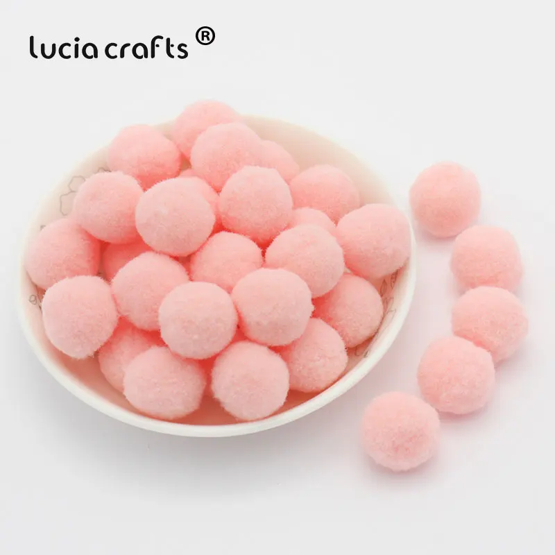 Lucia crafts 500-1000 шт./лот 8 мм смешанный Мягкий круглый образный шарик-помпон пушистый помпон для детей DIY Одежда ручной работы K0303