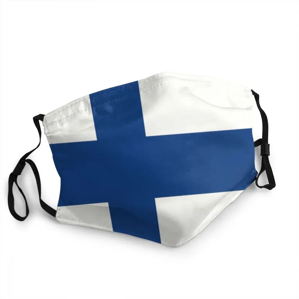 

Flag Of Finland Reusable Men Mouth Face Mask Anti Dust Mask Protection Cover Respirator Mouth Muffle