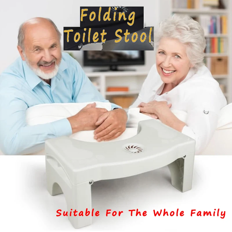 

Multi-Function Foldable Toilet Squatting Stool Non-slip Toilet Footstool Anti Constipation Stool Portable Step for Home Bathroom