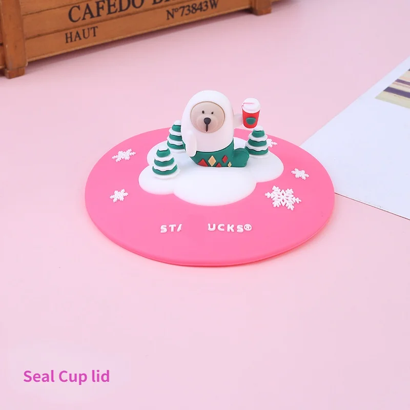 

Creative Coffee Mark Epoxy Cup Lid PVC Cartoon Doll Plastic Cup Lid Silicone Three-dimensional Cup Lid