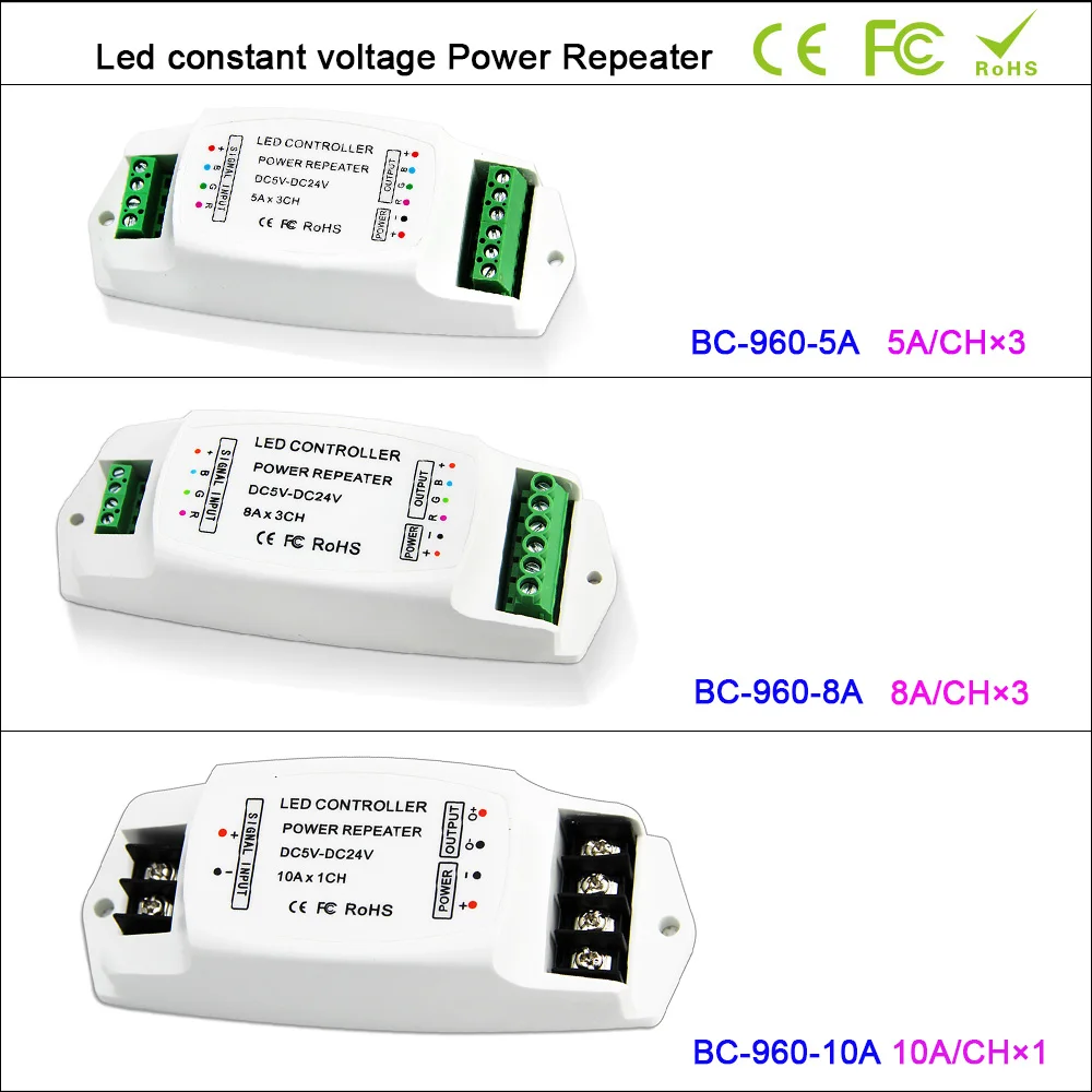 DC5V 24V led Power ampillar 5A * 3CH/8A 3CH/10A 1CH ретранслятор данных/led RGB/mono усилитель мощности для