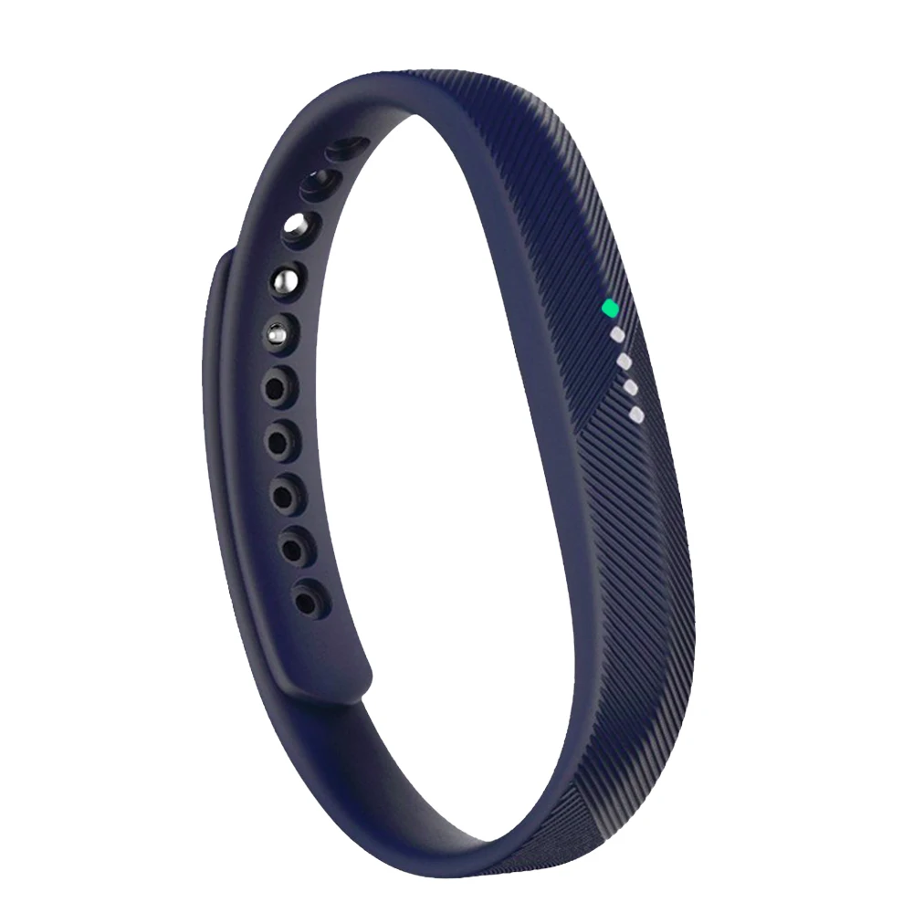 deep blue Baaletc для Fitbit Flex 2 Band 6 цветов Мягкая силиконовая лента ремешок для Fibit Flex 2 браслет аксессуары маленький большой - Цвет: deep blue