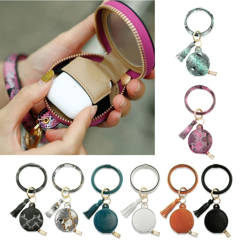 

Cosmetic Bag Key Holder Pendants Personalized Colored Key Rings Multifunctional Decorations for storage Key Earphone D2TB